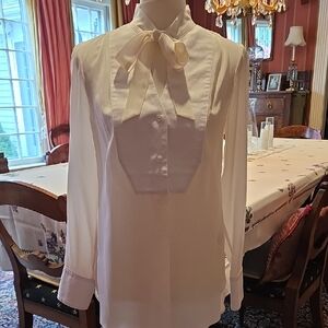 Silk Tuxedo Blouse